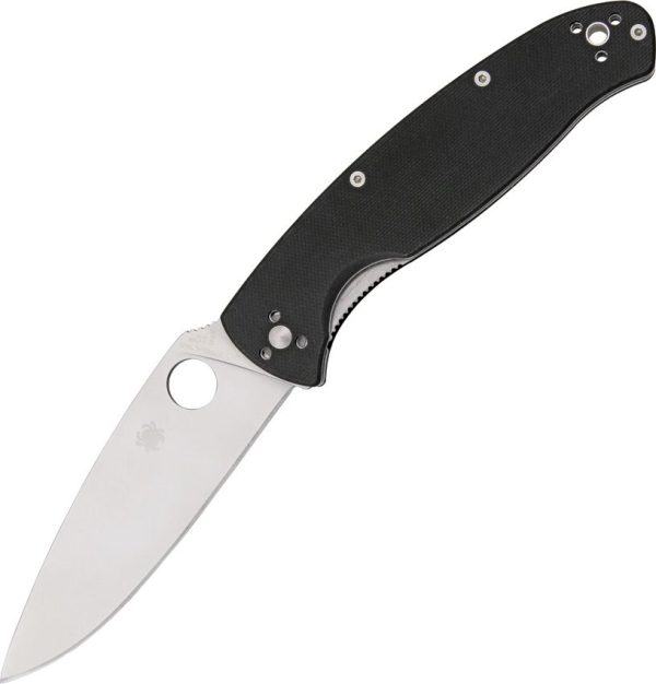 SC142GP.jpg Spyderco Resilience Linerlock Folding Knife 4.25" 8Cr13MoV Black G10