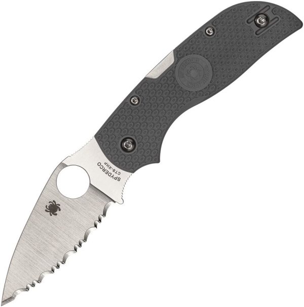 SC152SGY.jpg Spyderco Chaparral LWT Serrated Gray FRN Lockback