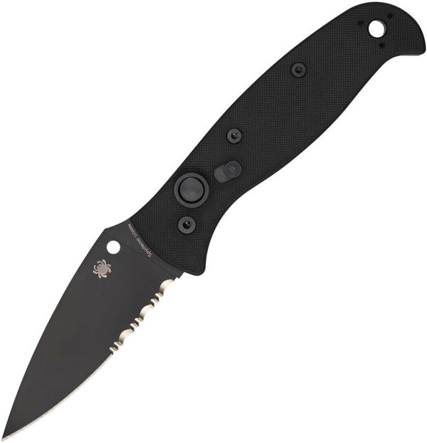 SC165GPSBBK2.jpg Spyderco Auto Autonomy 2 DLC LC200N Button Lock