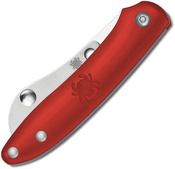 Spyderco Roadie Red Plain Folding Knife - N690Co Sheepsfoot