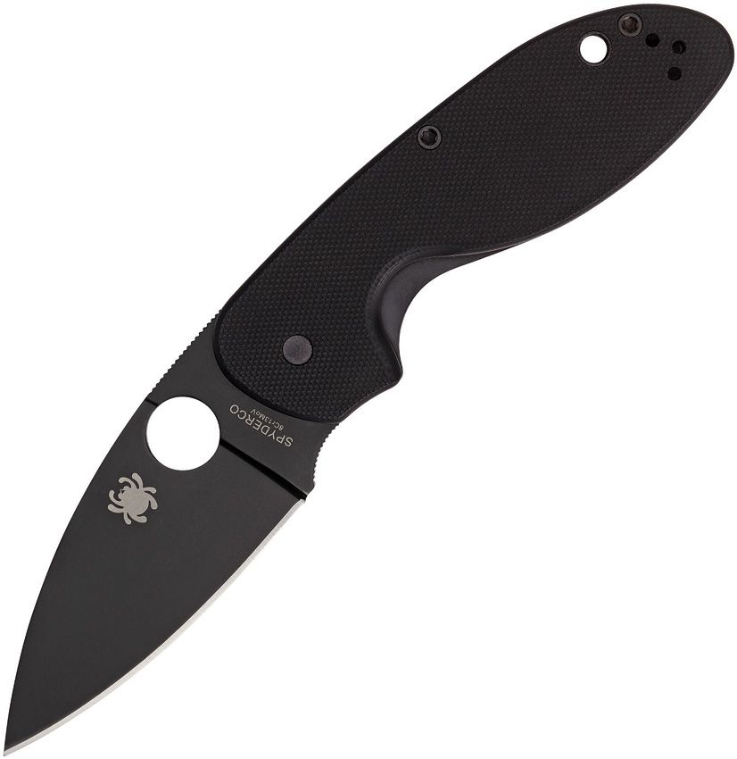 Spyderco Efficient Linerlock 3" Black Oxide Blade Folding Knife