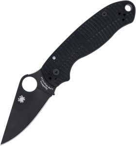 SC223GMCBKP.jpg Spyderco Para 3 Salt Compression Lock Folding Knife 3in Black CPM MagnaCut