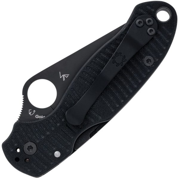 Spyderco Para 3 Salt Compression Lock Folding Knife 3in Black CPM MagnaCut
