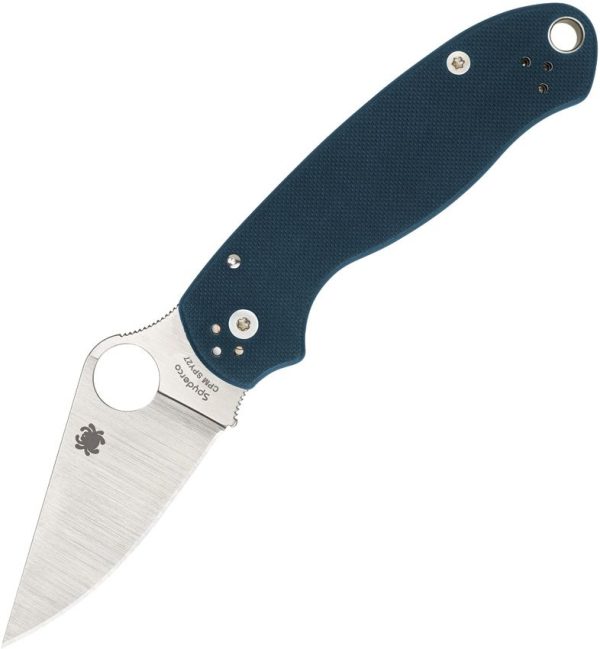 Spyderco Para 3 Compression Lock Folding Knife Cobalt Blue G10
