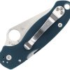 Spyderco Para 3 Compression Lock Folding Knife Cobalt Blue G10