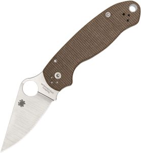 SC223MPCW.jpg Spyderco Para 3 CPM Cru-Wear Folding Knife Brown Micarta
