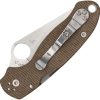 Spyderco Para 3 CPM Cru-Wear Folding Knife Brown Micarta