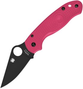 SC223PPNBK.jpg Spyderco Para 3 Black DLC Pink Handle CTS-BD1 Folder