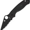 Spyderco Para 3 Black DLC Serrated CTS-BD1 Folder