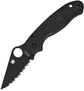 SC223SBBK.jpg Spyderco Para 3 Black DLC Serrated CTS-BD1 Folder