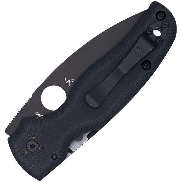 Spyderco Shaman Compression Lock Serrated - Black DLC