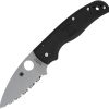 Spyderco Shaman Lightweight Folding Knife 3.5" CTS-BD1 Serrated Black