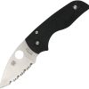 Spyderco Lil Native Compression Lock Folding Knife 2.25" Serrated CPM S35V Black G10