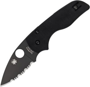 Spyderco Lil Native Serrated - Black DLC CPM S30V