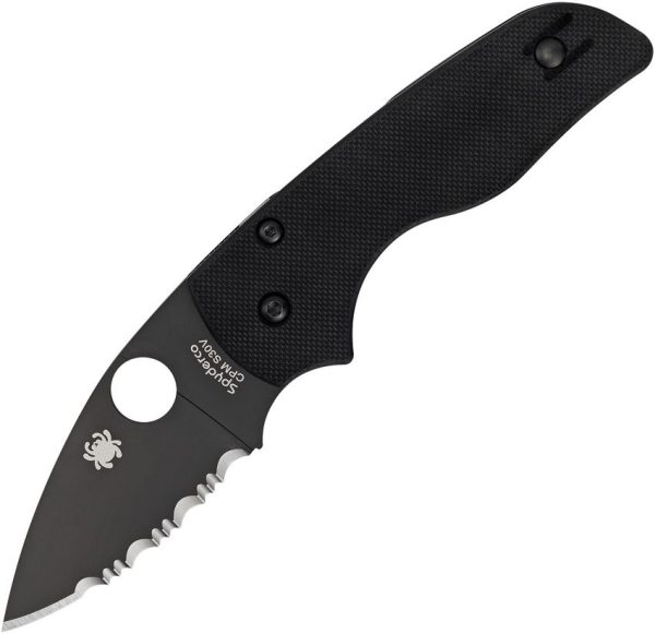Spyderco Lil Native Serrated - Black DLC CPM S30V