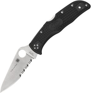 SC243FPSBKBL.jpg Spyderco Endela Blue Line VG-10 Partially Serrated