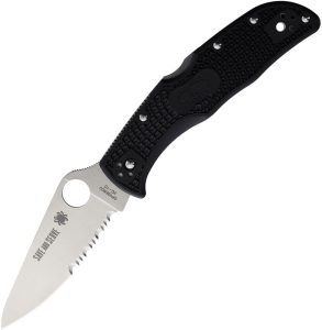 SC243FPSBKRD.jpg Spyderco Endela Red Line VG-10 Partially Serrated