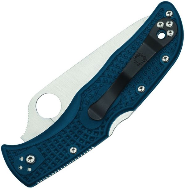 Spyderco Endela K390 Serrated Lockback - Blue FRN