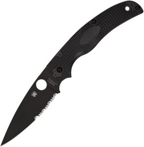 SC244PSBBK.jpg Spyderco Native Chief Lockback - Black DLC Serrated