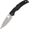 Spyderco Native Chief Lockback Serrated Folding Knife Black