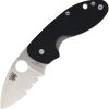 Spyderco Insistent Linerlock Folding Knife - Black G10