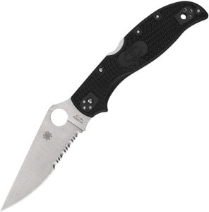 SC258PSBK.jpg Spyderco Stretch 2 XL Part-Serrated - Black FRN
