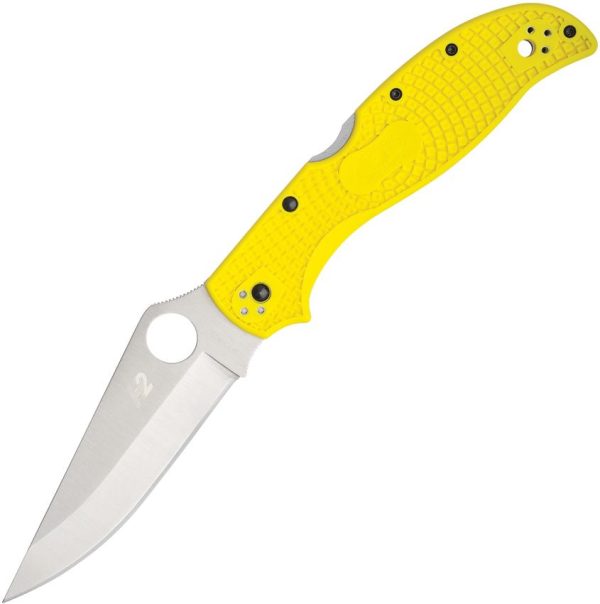 Spyderco Stretch 2 XL Lockback Folding Knife Yellow 4" H2