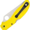 Spyderco Stretch 2 XL Lockback Folding Knife Yellow 4" H2