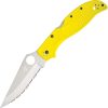 Spyderco Stretch 2 XL Lockback 4" H2 Serrated Yellow