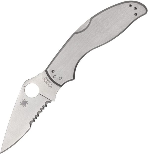 SC261PS.jpg Spyderco Uptern Part-Serrated - Stainless