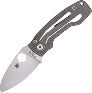 Spyderco PITS 2 SlipIt Folding Knife 2.75" M398 Blade Black Titanium
