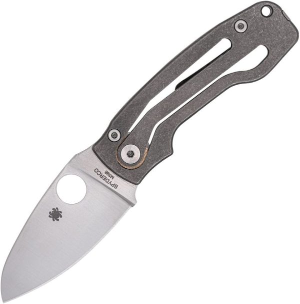 Spyderco PITS 2 SlipIt Folding Knife 2.75" M398 Blade Black Titanium