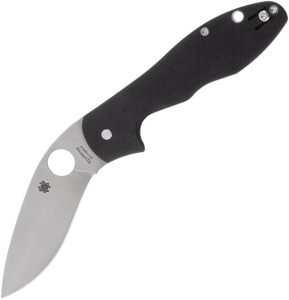 SC276GP.jpg Spyderco Retract Folding Knife 3.38in Blade Black G10