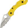 Spyderco Dragonfly 2 Serrated H2 Folding Knife - Yellow