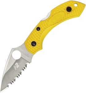 SC28SYL2.jpg Spyderco Dragonfly 2 Serrated H2 Folding Knife - Yellow