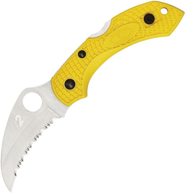 Spyderco Dragonfly 2 Salt Hawkbill Serrated - Yellow FRN