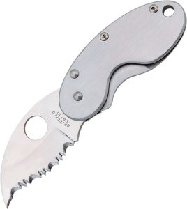 Spyderco Cricket Framelock Serrated - Brushed Stainless