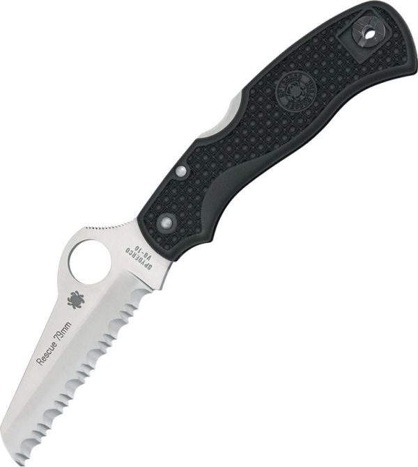 Spyderco Rescue 79mm Lockback Black VG-10