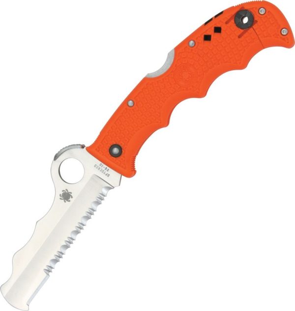 Spyderco Assist Lockback Orange Folding Knife 3.75" VG-10