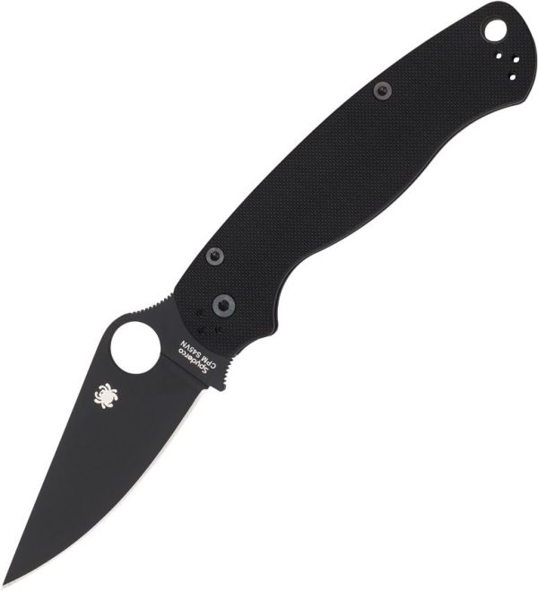 SC81GPBK2.jpg Spyderco Para Military 2 Comp Lock Folding Knife Black G10