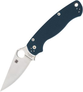 Spyderco Para Military 2 Compression Folding Knife 3.5" CPM SPY27 Cobalt Blue G10