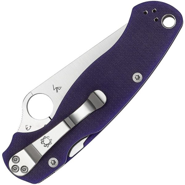 SC81GPDBL2_add_01.jpg Spyderco Para Military 2 Compression Lock Blue Folding Knife 3.5"