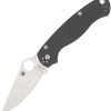 Spyderco Para Military 2 G10 Gray Folding Knife 3" Maxamet