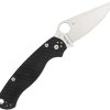 Spyderco Para Military 2 Folding Knife 3.5" S45VN Black G10 Left Hand