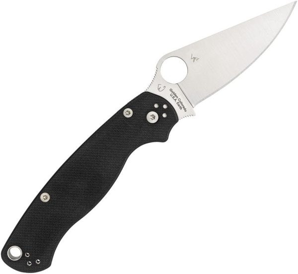 Spyderco Para Military 2 Folding Knife 3.5" S45VN Black G10 Left Hand