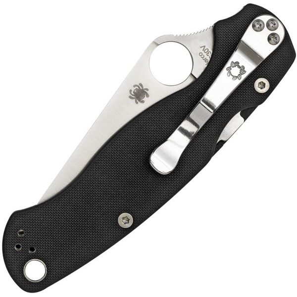 Spyderco Para Military 2 Folding Knife 3.5" S45VN Black G10 Left Hand