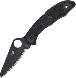 SC88SBBK2.jpg Spyderco Salt 2 Lockback Serrated H1 Black