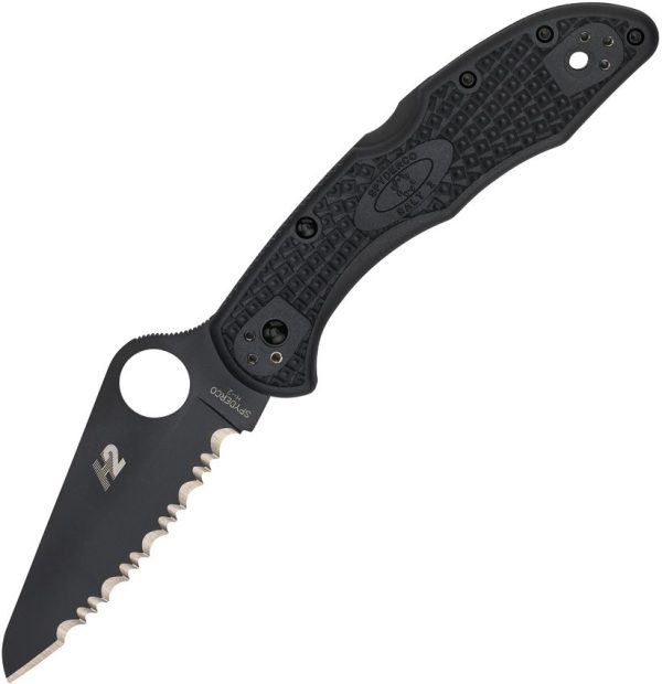 Spyderco Salt 2 Lockback Serrated H1 Black