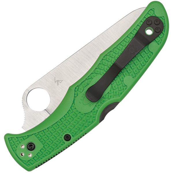 Spyderco Pacific Salt 2 Green LC 200N Plain Edge