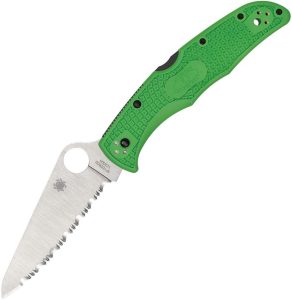 SC91FSGR2.jpg Spyderco Pacific Salt 2 Green LC 200N Serrated